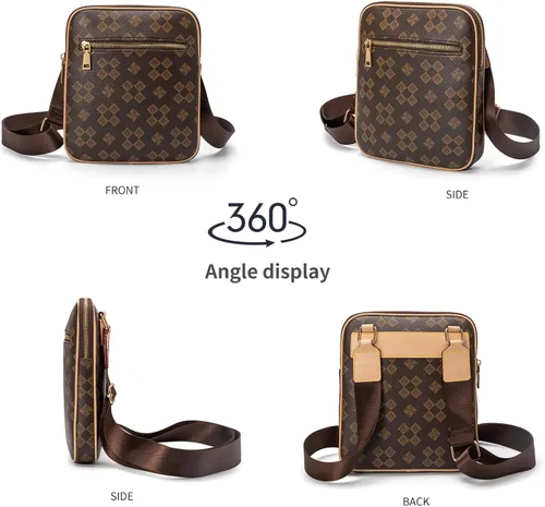 Vista 2 de Ciclkwde Bolso de hombro pequeño para hombre, bolso cruzado de viaje, bolso de negocios de moda, bolso de mensajero casual