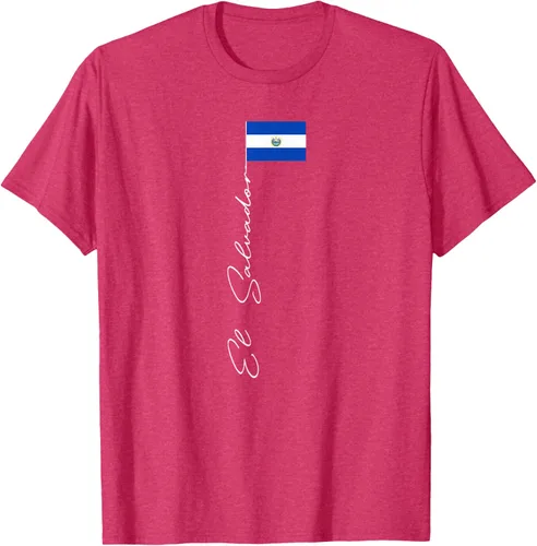 Vista 24 de Camiseta patriótica con bandera de El Salvador, Negro