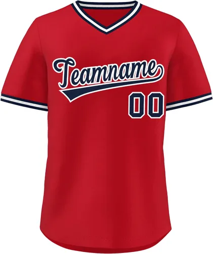 Vista 26 de KXK - Camiseta de béisbol personalizada con nombre y número cosidos, estilo Hip Hop, con cuello en V, atlética, para hombres, mujeres y jóvenes