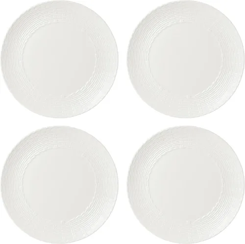 Vista 8 de Lenox Wicker Creek - Juego de 4 platos decorativos, 4.28 pulgadas, color blanco
