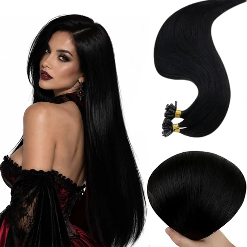 Vista 36 de RUNATURE K Tip - Extensiones de cabello humano real, ombré, pelo corto