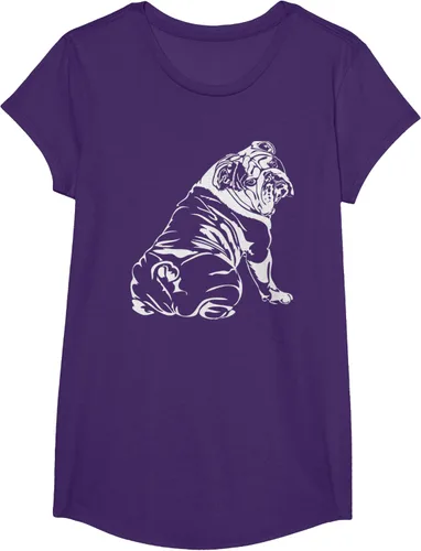 Vista 62 de Gracioso Bulldog Inglés playera perro Hund playera regalo, Azul (Heather blue)