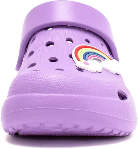 Vista 7 de WOUEOI Zapatos de jardín para niños y niñas, sandalias de dibujos animados, zuecos para niños