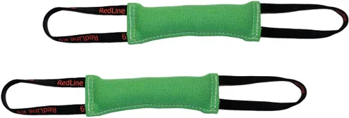 Vista 7 de Redline K9 - Paquete de 2 juguetes de lino francés para perros (3 x 10 pulgadas), 2 asas (negro)