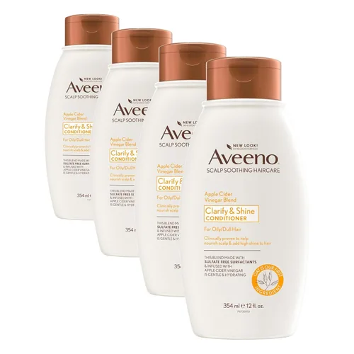 Vista 8 de Aveeno Acondicionador aclarante de vinagre de sidra de manzana, 12 onzas