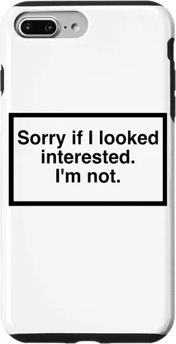 Vista 12 de Sorry if I Looked Interested. I'm not. Funny Phone Mask Case for iPhone 17