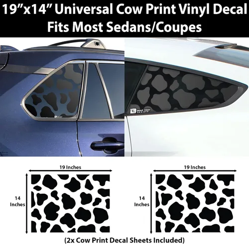 Vista 4 de BOGAR TECH DESIGNS - Adhesivos de vinilo para ventana de tercer trimestre con estampado de animales de ajuste universal, compatibles con la mayoría