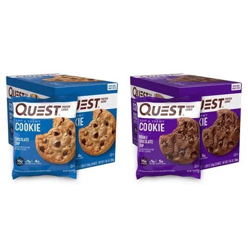 Vista 20 de Quest Nutrition Galleta de proteínas de mantequilla de cacahuete, 15g de proteínas, 1g de azúcar, 5g de carbohidratos netos, apta para dieta Keto