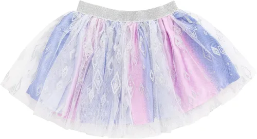 Vista 5 de Disney Princess Moana Frozen - Conjunto de 3 piezas de camiseta de tul con falda de malla y coletero para niñas pequeñas y grandes