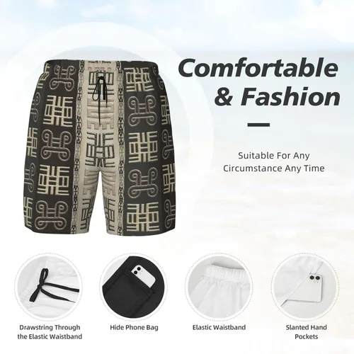 Vista 5 de DKJlitter Men's 2 in 1 Swim Trunks, Fitness Running Shorts, Quick Dry Stretch Swim Shorts Beach Shorts for Summer