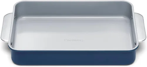 Vista 18 de Caraway Molde rectangular pequeño antiadherente de 9" x 6.5", no tóxico, sin PTFE ni PFOA, núcleo de acero aluminizado, bandeja para hornear