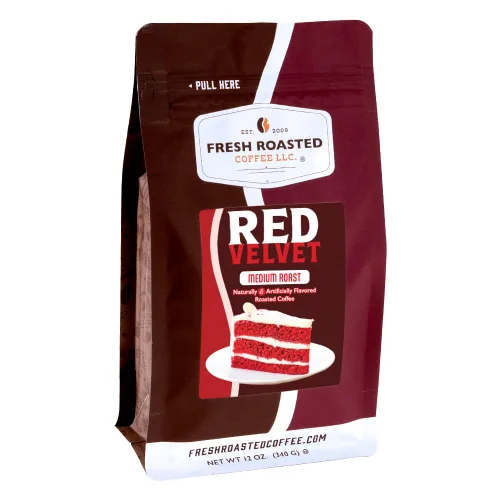 Vista 12 de Fresh Roasted Coffee, Amaretto - Café saborizado, 12 onzas, tostado medio, Kosher, grano entero