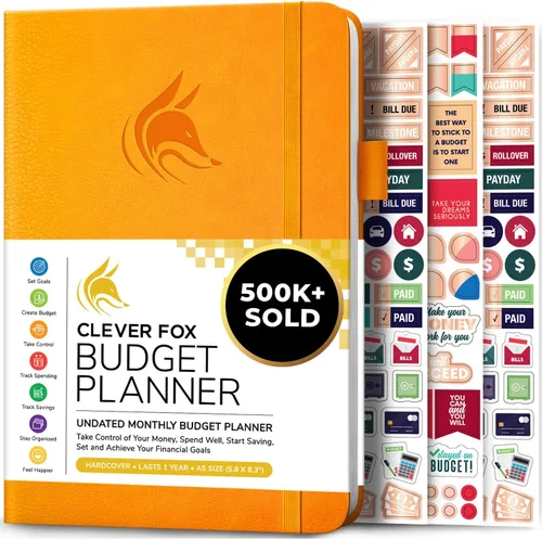 Vista 18 de Clever Fox Planificador de presupuesto de bolsillo, mini cuaderno de seguimiento de gastos. Organizador de presupuestos mensual, cuaderno