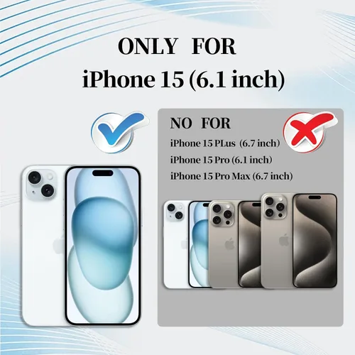 Vista 6 de ankofave Funda magnética para iPhone 15 para mujer, diseño de brillo metálico suave mate con protector de lente de cámara, compatible con Magsafe