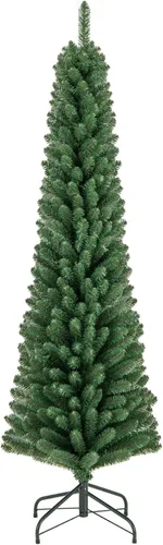 Vista 26 de GOFLAME Árbol de Navidad preiluminado de 5 pies, árbol de Navidad artificial con 180 luces LED, 10 modos de luz, 390 puntas de rama, soporte