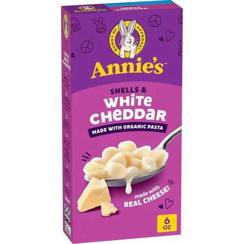 Vista 22 de Annie's Shells and White Cheddar, hecho con pasta orgánica y queso real, 4 unidades, 24 onzas