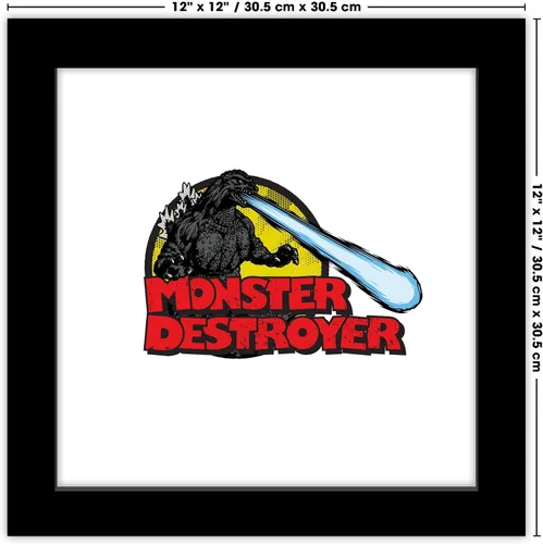 Vista 6 de Trends International Gallery Pops Godzilla - Póster de pared de destructor de monstruos, 12.00 x 12.00 pulgadas, versión de marco negro