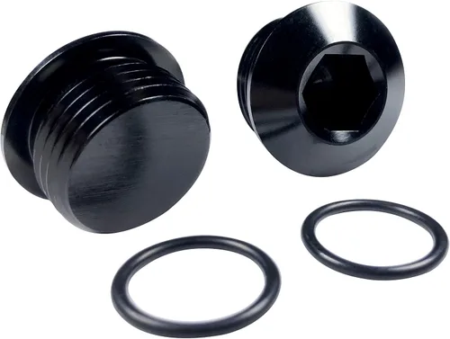 Vista 6 de Adaptador de manguera de combustible de aluminio 6AN con tapón de puerto de junta tórica macho, tuerca de bloqueo de sello con tapa Boss, tapones
