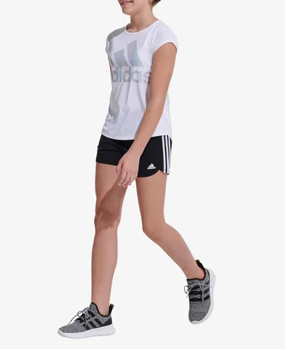 Vista 7 de adidas Pantalón corto de malla Pacer Big 3 Stripe para niña