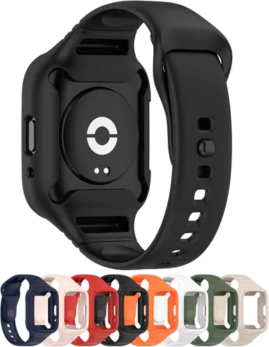 Vista 2 de MOTONG Compatible con Xiaomi Redmi Watch 3 Active - Correa de repuesto de silicona para muñeca (color negro silicona)