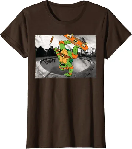 Vista 16 de Teenage Mutant Ninja Turtles Michelangelo - Camiseta de patinaje, Negro, S