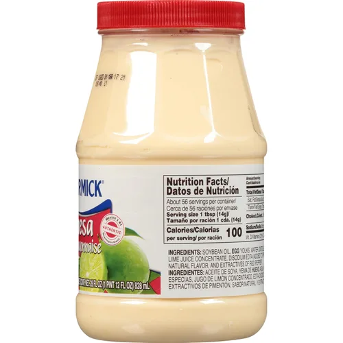 Vista 22 de McCormick Mayonesa (mayonesa) con jugo de lima, 28 fl oz