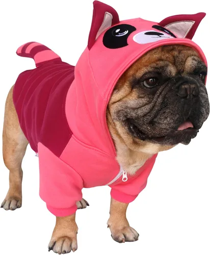 Vista 13 de iChoue - Disfraces para perros, suéteres divertidos, abrigos de invierno, sudaderas con capucha, Frenchie Pitbull Corgi, Pug Inglés, cachorro, S
