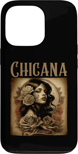 Vista 10 de iPhone 16 Chicana Style Tattoos Clothes Women Mexican American Latina Case