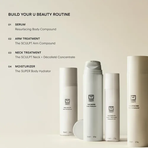 Vista 13 de U Beauty SCULPT Arm Compound Loción corporal en crema tensora para la piel, crema reafirmante para brazos y cuello con retinol + vitamina C - 4.1