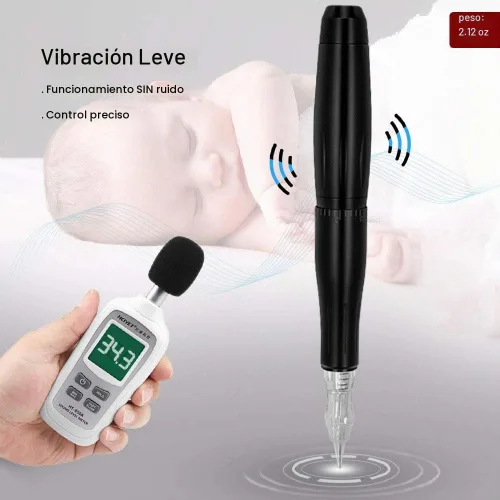 Vista 5 de Kit de máquina de tatuaje de maquillaje permanente-BIOAMSER P300 Kit de maquillaje permanente con pedal de pie, control táctil, fuente