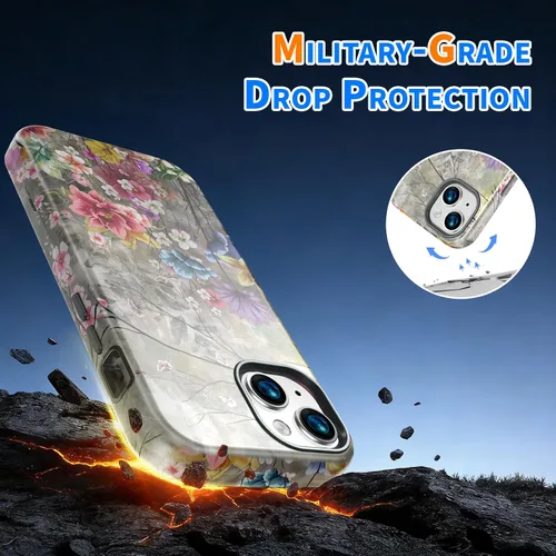 Vista 6 de Magsafe - Funda protectora para iPhone 13/14, a prueba de golpes, a prueba de caídas, funda inalámbrica para parachoques, protección híbrida