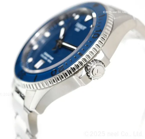 Vista 8 de Tissot Unisex Tissot Seastar 1000 1.575 in 316L Caja de acero inoxidable Relojes de cuarzo, gris, acero inoxidable, 20 (T1204101104100)