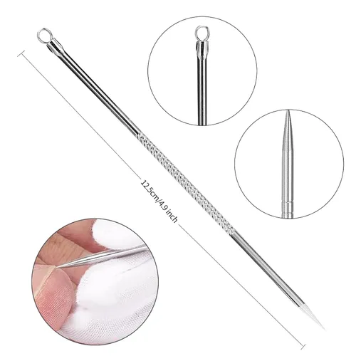 Vista 7 de Kit de pedicura 6 en 1, lima y elevador para uñas encarnadas con estuche de almacenamiento, kit profesional de herramientas de acero inoxidable