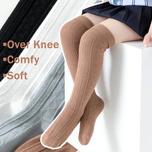 Vista 3 de Calcetines hasta la rodilla para bebé, 35 pares, calcetines hasta la rodilla, calcetines de algodón sin costuras, calcetines de tubo unisex