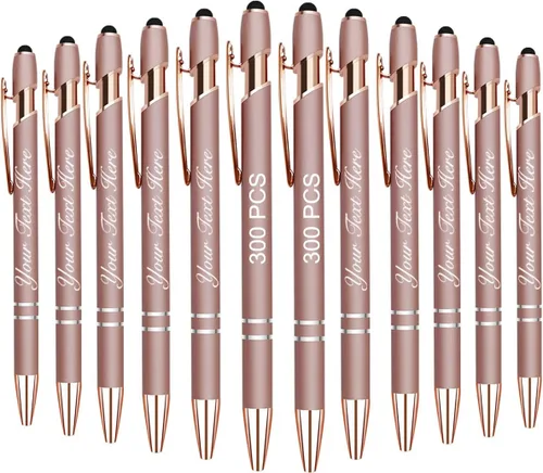 Vista 10 de 10 bolígrafos personalizados con nombre y texto para mujeres y hombres, bolígrafos personalizados con grabado gratis, regalos para negocios
