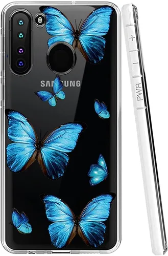 Vista 2 de Funda para Galaxy A21 (no compatible con A21S), Samsung A21, funda transparente y flexible de TPU de silicona suave de goma suave para Samsung