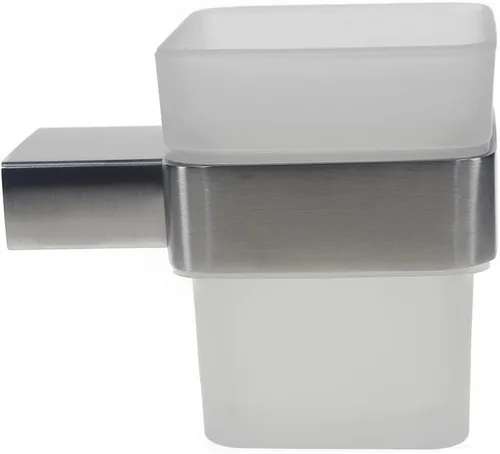 Vista 4 de QT Modern - Vaso para cepillo de dientes de baño, extremadamente elegante, hecho de acero inoxidable cepillado 304, resistente al agua y al óxido