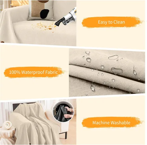 Vista 4 de Deep Dream Funda para Sillón Resistente a Arañazos de Gato, Funda Impermeable para Sofá para Perros, Protectores de Sofá Amigables con Mascotas