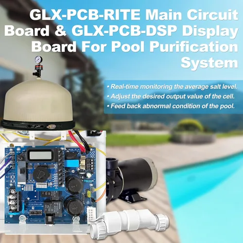 Vista 2 de Placa de circuito principal FARAMZ GLX-PCB-RITE y placa de visualización GLX-PCB-DSP For Hayward aquarite Board Compatible with Hayward Goldline