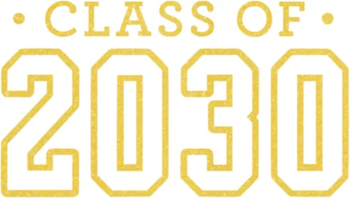 Vista 11 de Senior 2030 Iron On Transfer Shirt Decal, Black Handmade in the USA by Bleacher Spirit