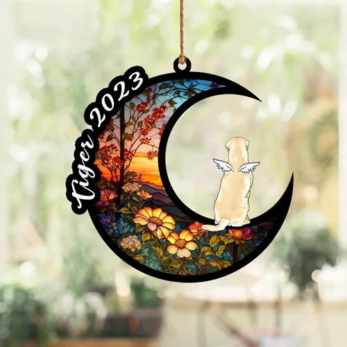 Vista 298 de Nazenti Atrapasoles conmemorativo para perros, adornos de Navidad personalizados para perros, adorno de Navidad, regalos conmemorativos para perros