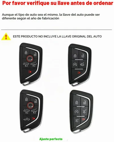 Vista 2 de para Corvette C8 Funda para Llavero Cubierta para Llavero Inteligente Soporte 2020 2021 2022 (JC8-Plata)