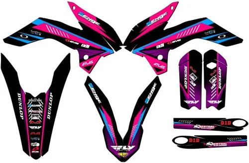 Vista 15 de Kit de base de gráficos Senge SX 105 Surge Black Senge 2013-2014 compatible con KTM