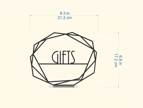 Vista 2 de Wedding Gifts Table Sign, Clear or Black Acrylic Base, Custom Metal Wedding Sign, Freestanding Personalized Laser Cut Metal Wedding Sign, Reception