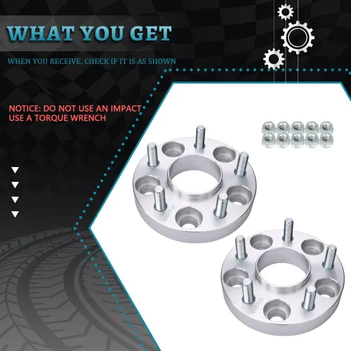 Vista 2 de IRONTEK Espaciadores de rueda 5x114.3mm para Nissan Infiniti (M12x1.25, 66.1 Hub Bore) para Nissan 370Z, 350Z, 300ZX, Maxima, Sentra; para Infiniti
