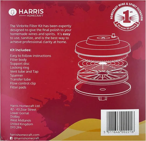 Vista 8 de Harris Filters Balliihoo Homebrew MkIII Vinbrite Kit de filtro de vino