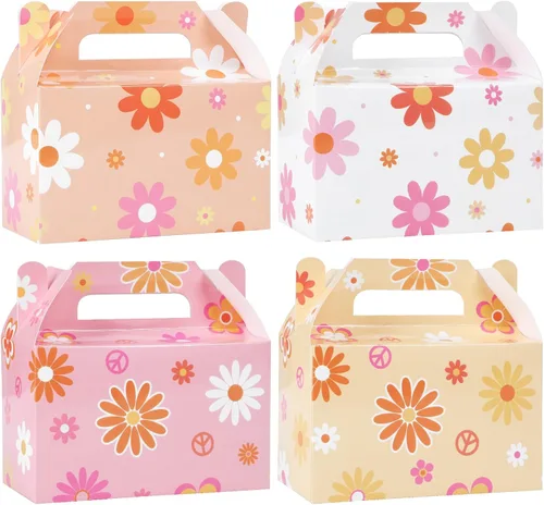 Vista 9 de 12 cajas de regalo de flores de margarita, suministros de fiesta, margaritas hippie, regalos de fiesta, cajas de regalo para niñas, cumpleaños, baby