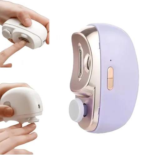 Vista 7 de Lima de uñas eléctrica para uñas – Recortador de uñas automático y pulidor con luz, seguro para personas mayores y niños, no para uñas gruesas