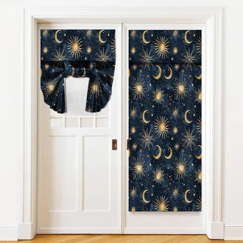 Vista 60 de Cortinas de puerta negras y rojas para ventanas de puerta, estampado de leopardo y cebra, cortinas de ventana para puerta de vidrio francesa