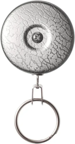 Vista 6 de KEY-BAK Llavero retráctil original con una parte delantera, clip de cinturón de acero y un anillo dividido